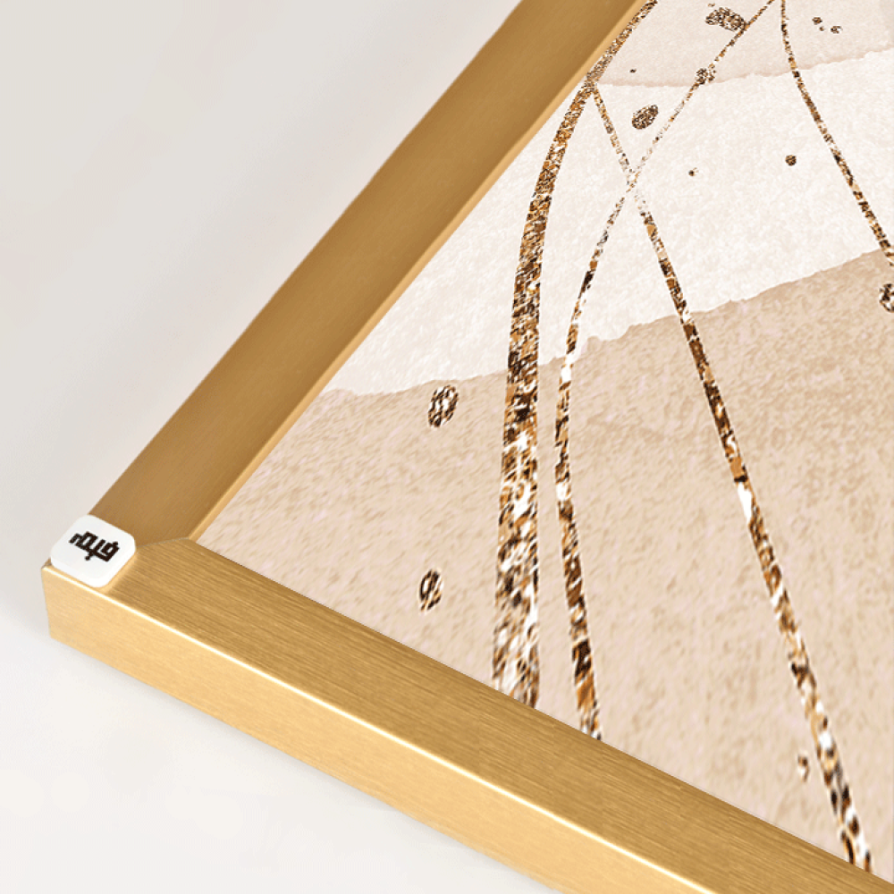 لوحة فنية جدارية كانفس ، أشكال - تدرجات البيج والبني