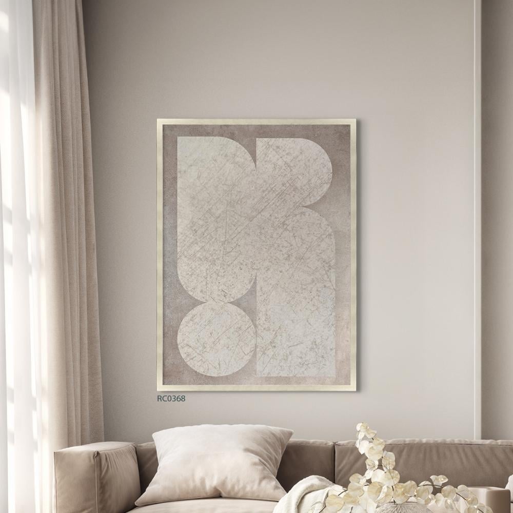 لوحة جدارية كانفس تصور أشكالًا ودوائر