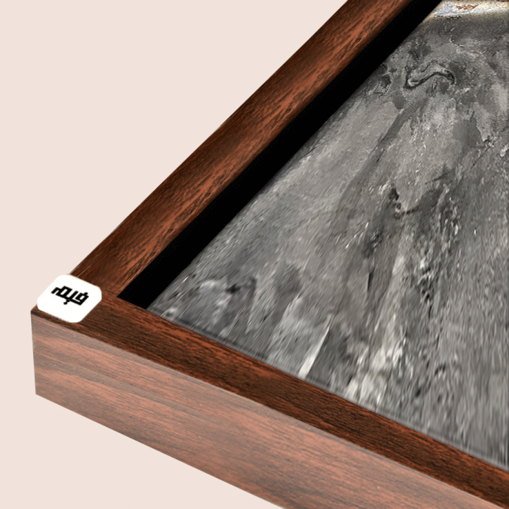 Canvas mural, shades of gold and brown with beige and black - abstract art