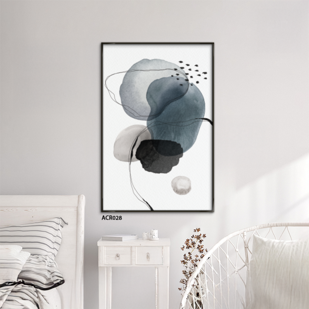 لوحة جدارية اكريليك دوائر وطيور