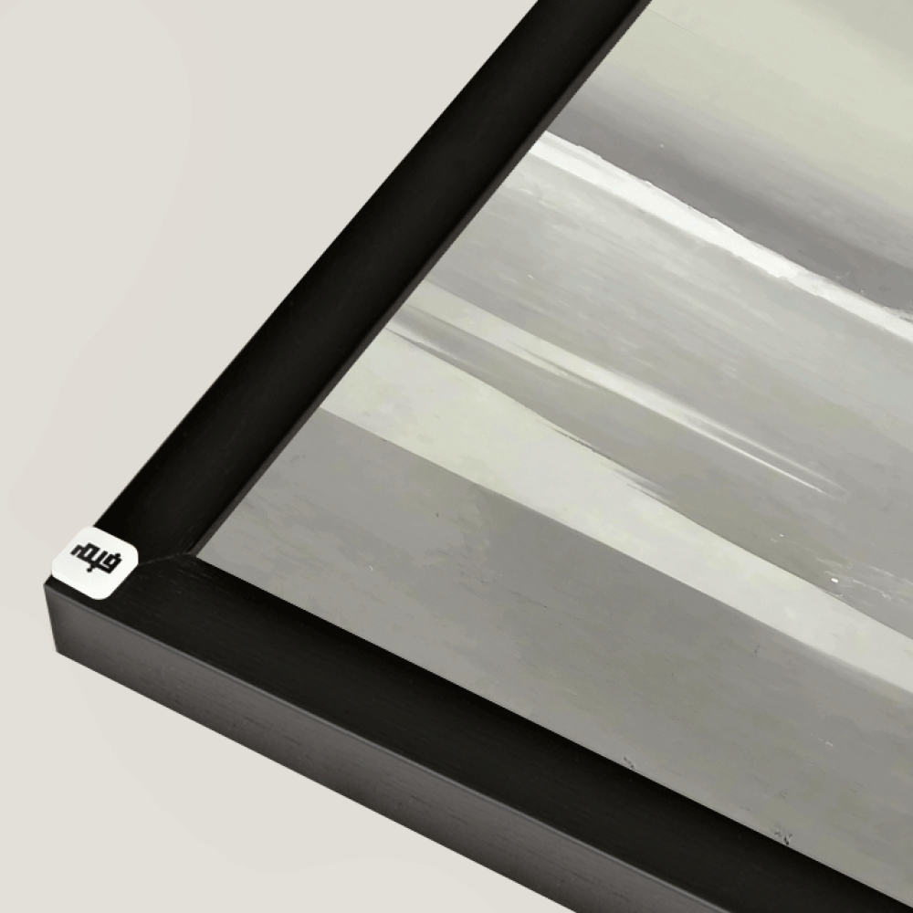 لوحة جدارية كانفس بحر وسماء  تدرجات رمادي مع أبيض