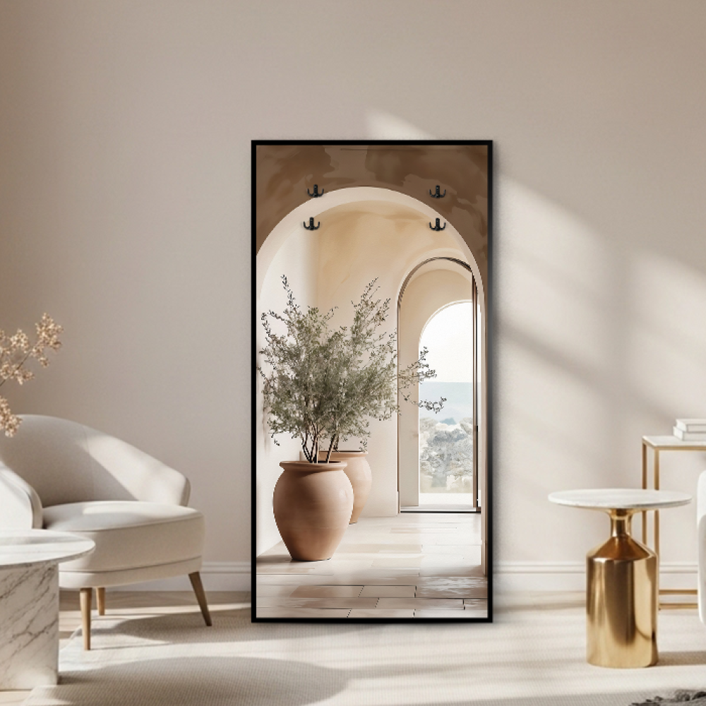 لوحة جدارية كانفس مزودة بعلاقات معدنية فازة