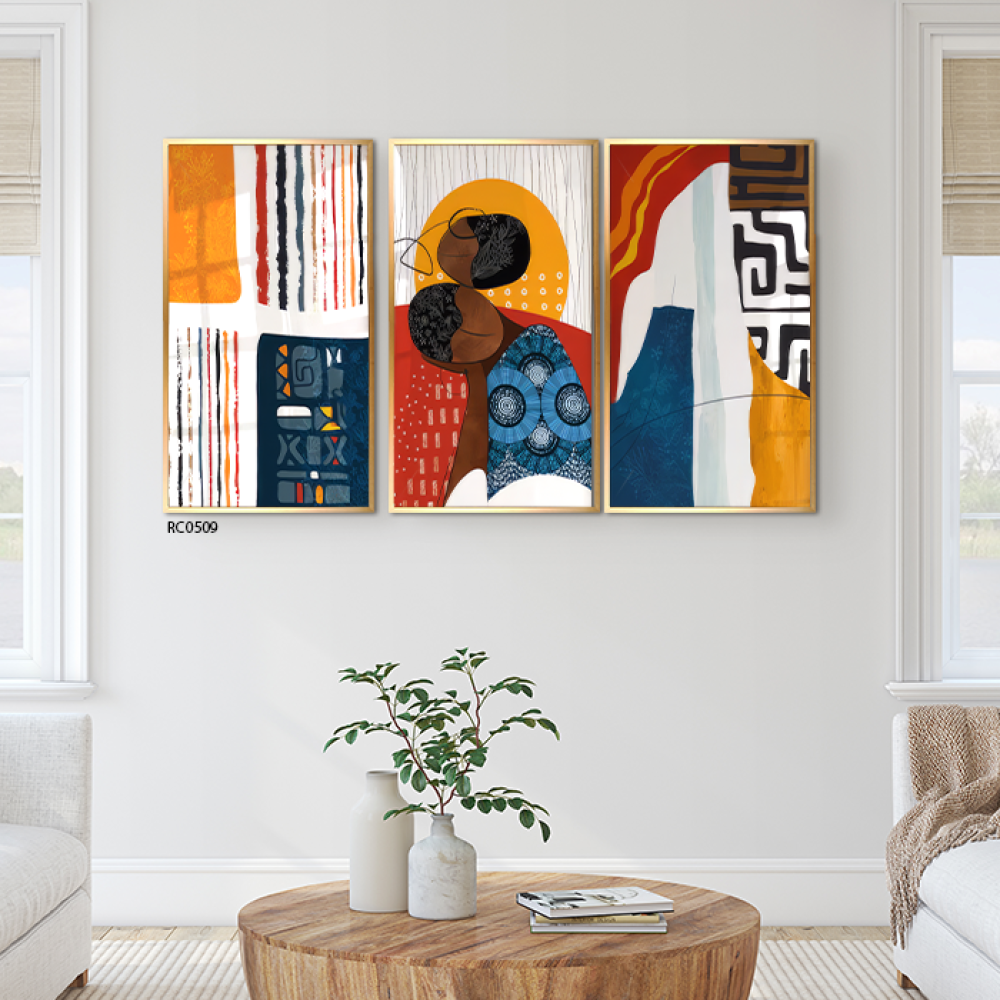 لوحات جدارية بتصميم مستوحى من الثقافة الافريقية