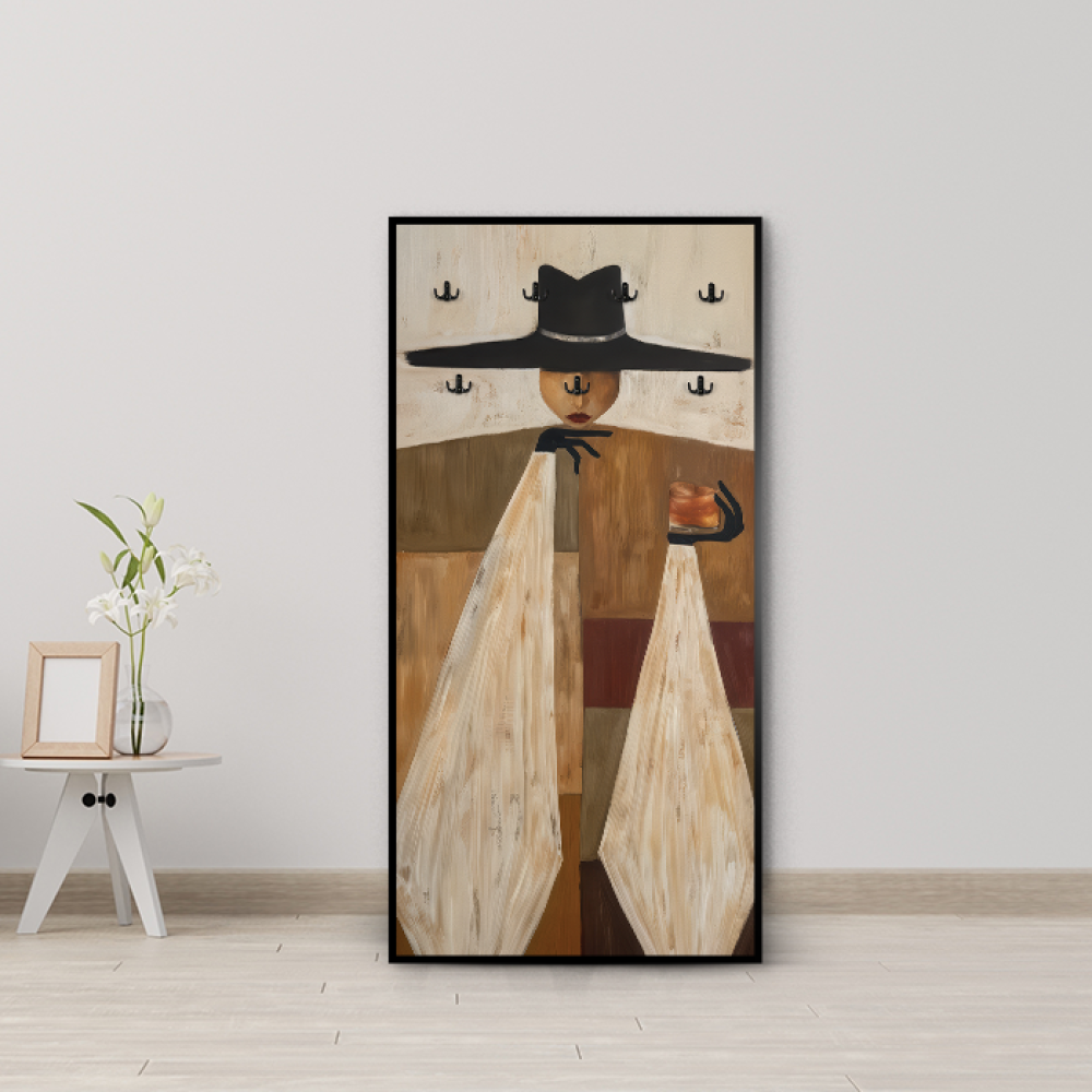 لوحة جدارية كانفس مزودة بعلاقات معدنية