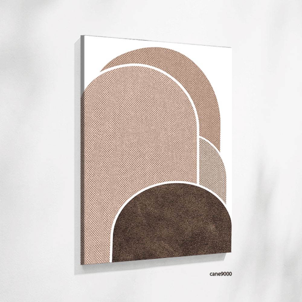 لوحة  جدارية كانفس أشكال تدرجات بني وبيج وأبيض