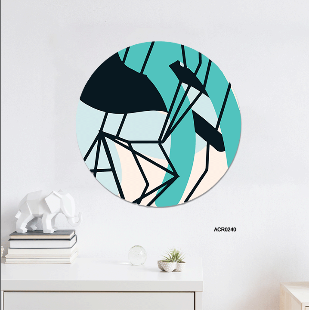 لوحة تصور دائره باسلوب مودرن تدرجات التيفاني مع الاسود