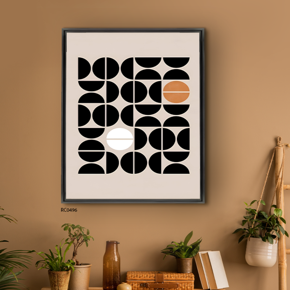 لوحة جدارية كانفس بتصميم انصاف الدوائر