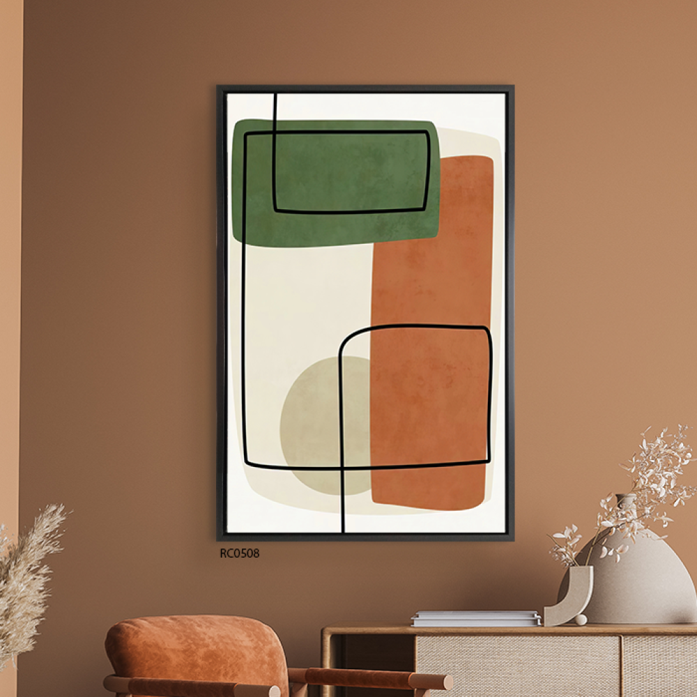 لوحة جدارية فن تجريدي لاشكال هندسية