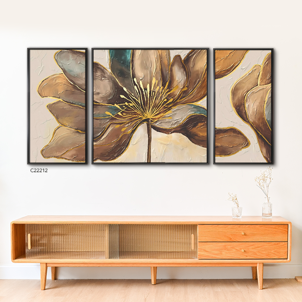 Wall painting canvas and roses