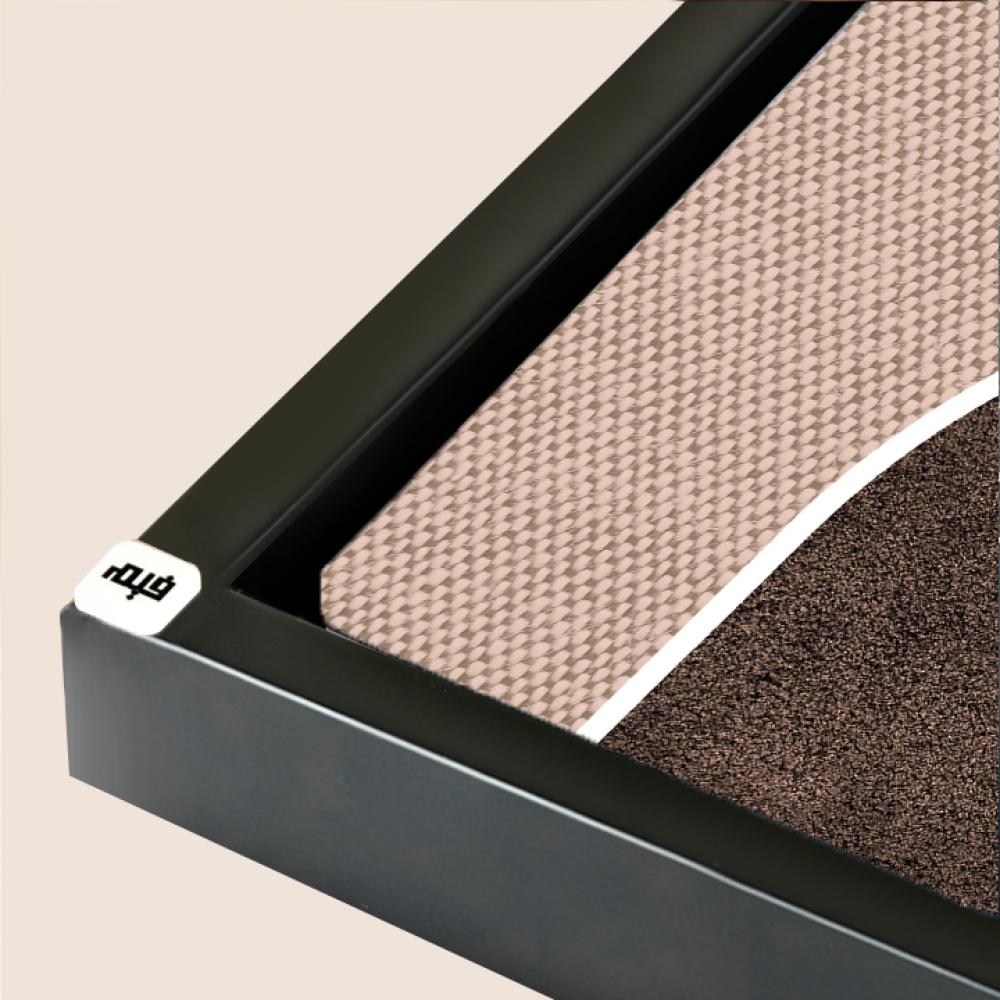 لوحة  جدارية كانفس أشكال تدرجات بني وبيج وأبيض