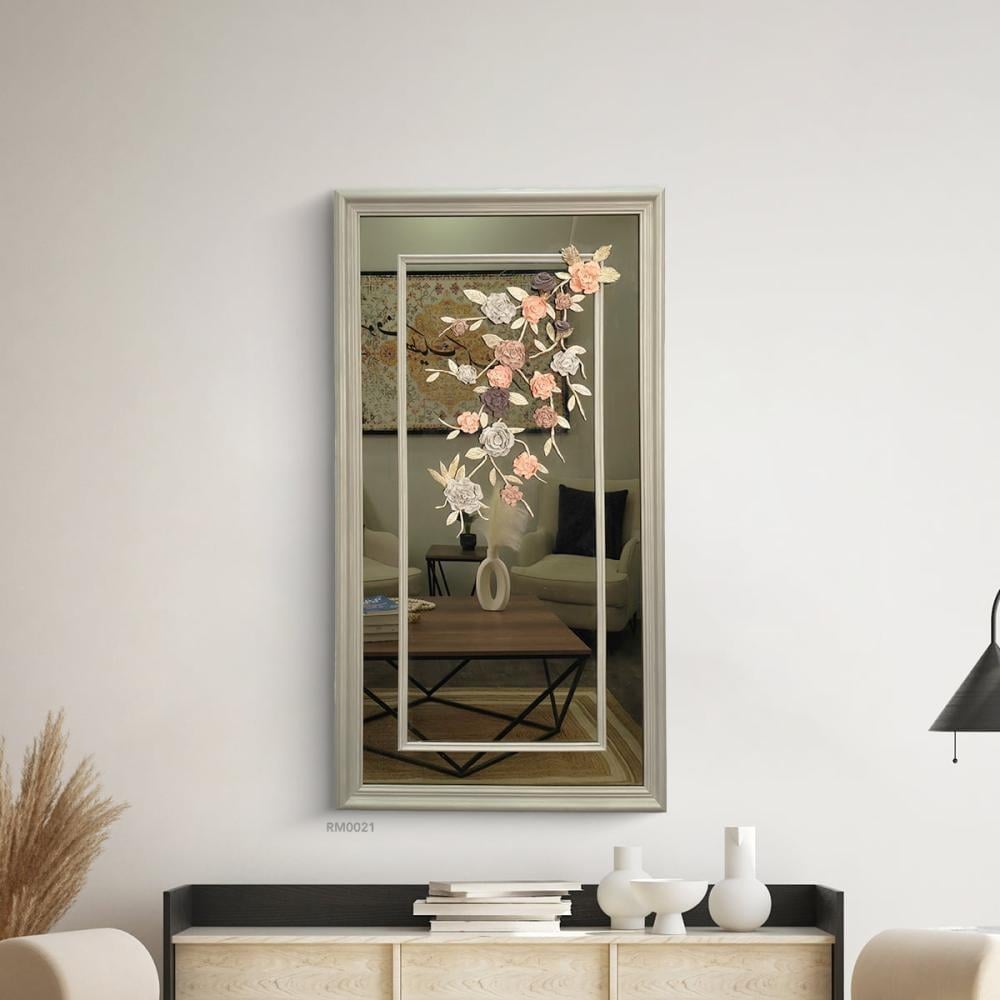 مرايا بتصميم ورود جبسية بارزة واطارات كلاسيكية