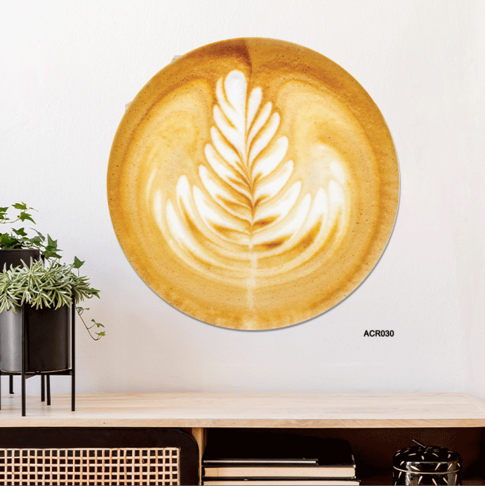 لوحة جدارية أكريليك تتميز بتصميم مستوحى من القهوة