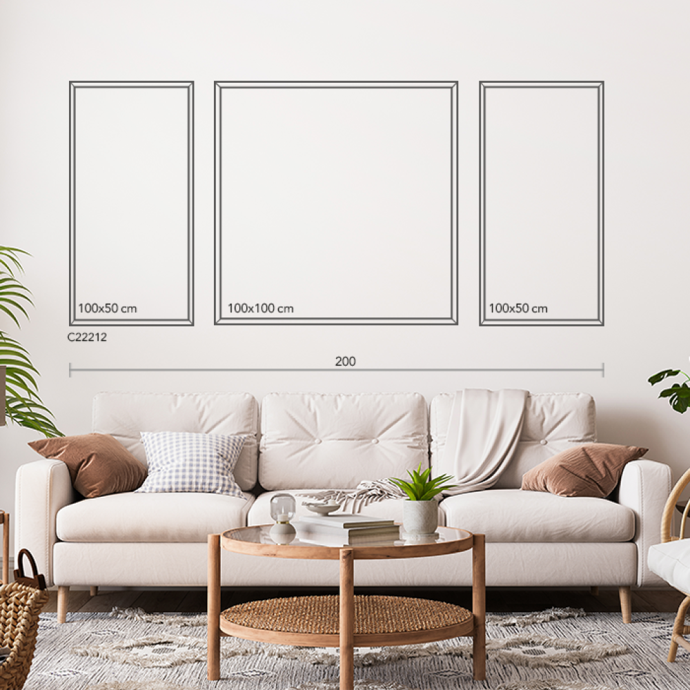 Wall painting canvas and roses