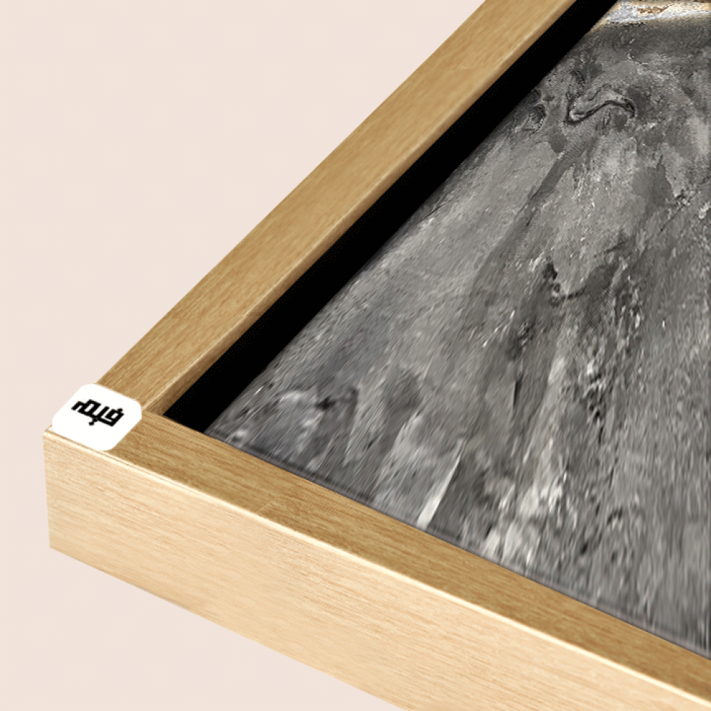 Canvas mural, shades of gold and brown with beige and black - abstract art