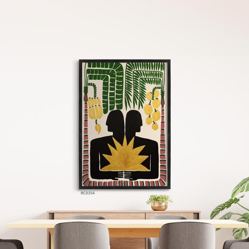 لوحة جدارية تجمع بين الأشخاص وجمال الطبيعة