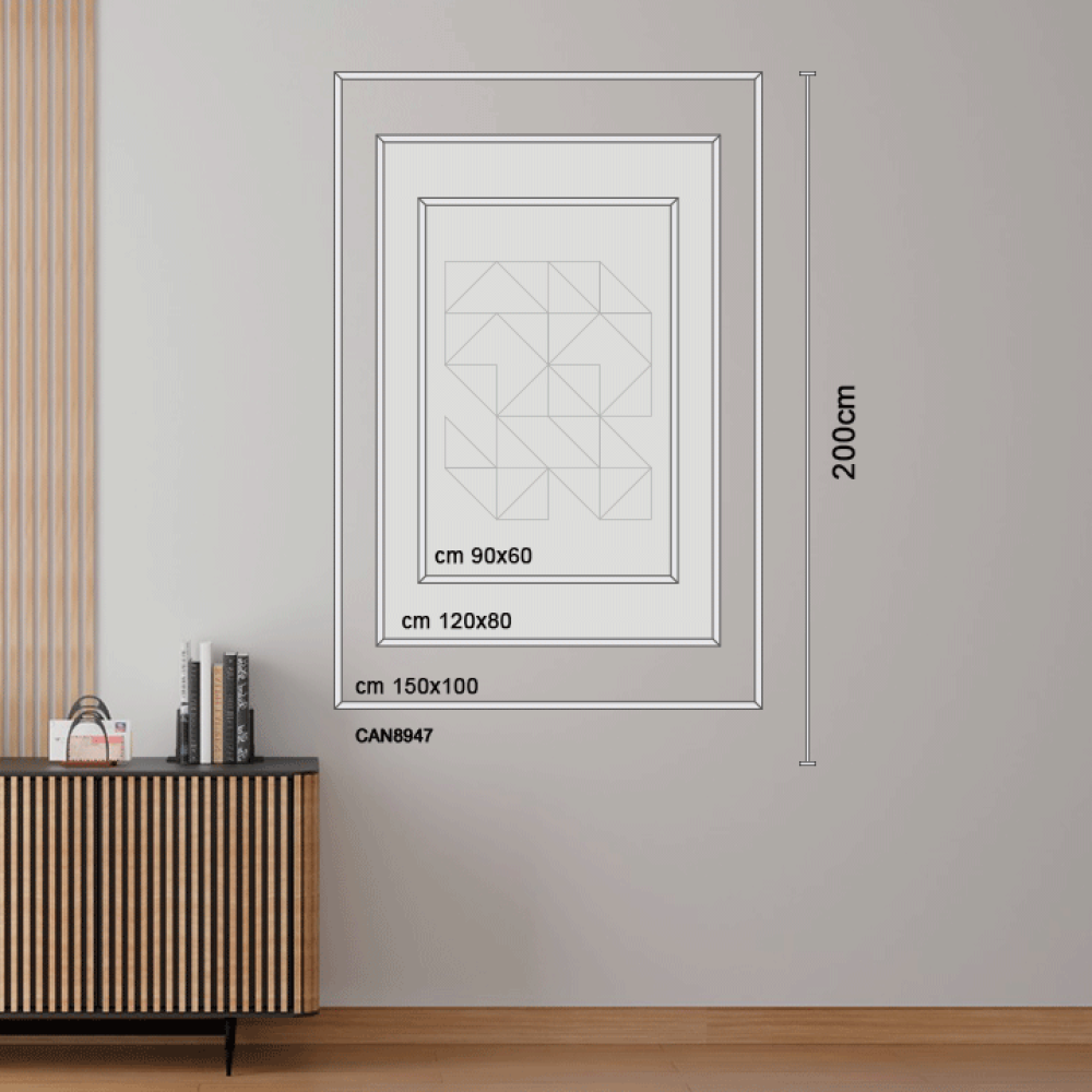 لوحة فنية جدارية كانفس ، أشكال - تدرجات البيج والبني