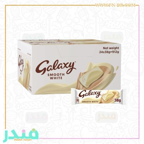 لوح شوكولاتة بيضاء من جالكسي، 24 × 38 غرام