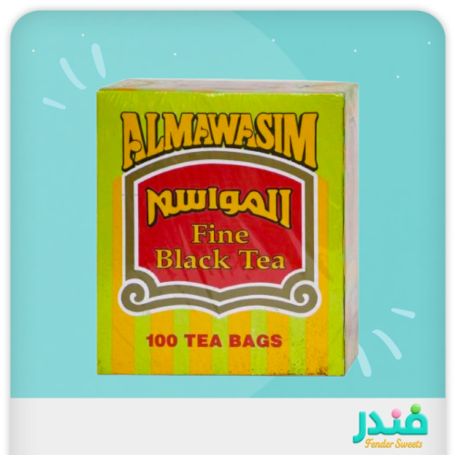 شاي المواسم اكياس شاي اسود ناعم 100 كيس