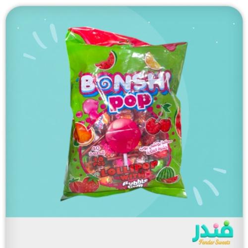 حلاوة مصاص بونشي بوب بنكهة البطيخ  40 قطعة