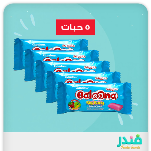 علكة بالونة بيج بانج من غندور، 6 قطعة