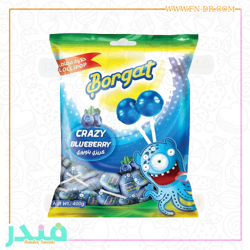 بورقات حلوى مصاص كريزي بلوبيري (توت)