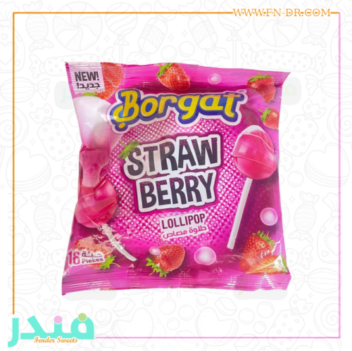 بورقات حلاوة مصاص نكهة الفراولة