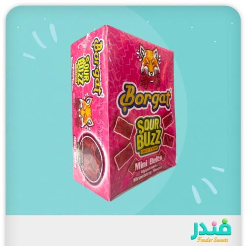 بورقات حلوى حامضه حزام بنكهة الفراولة