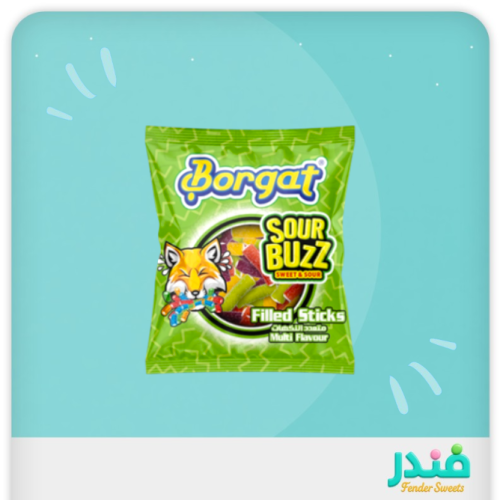 بورقات حلوى حامضة ستيكس محشوة بنكهات متعددة