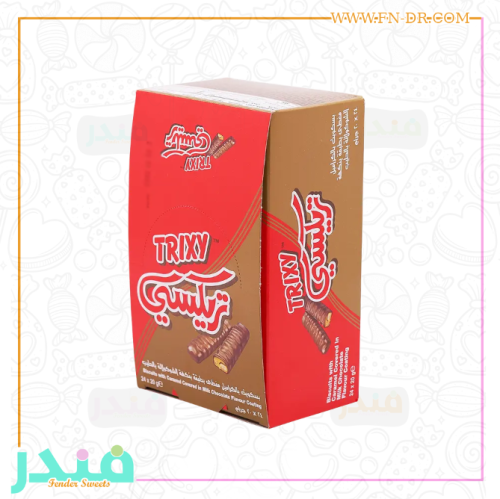 تريكسي بسكويت مغطى بالشوكولاتة والكراميل