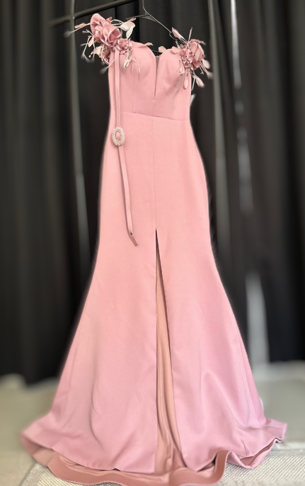 فستان سهرة  زهري