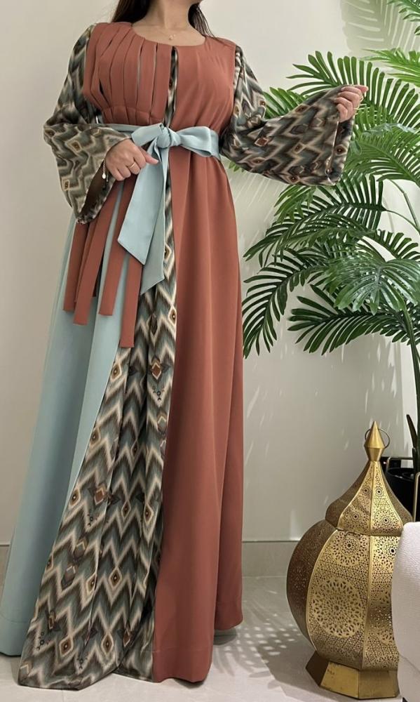 جلابية  بألوان متداخلة