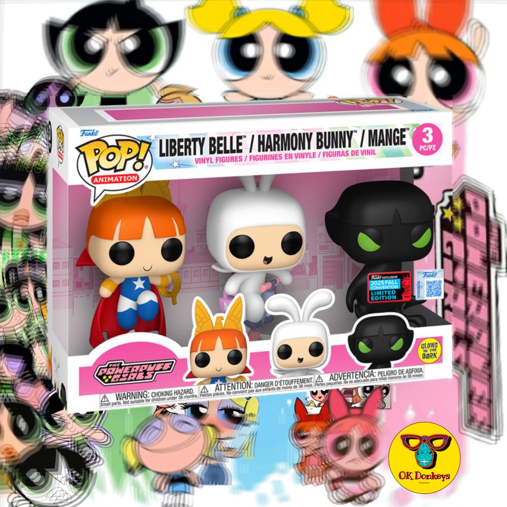 Funko Pop! Powerpuff Girls (Glow) 3-Pack NYCC 2025 SHARED - OK Donkeys