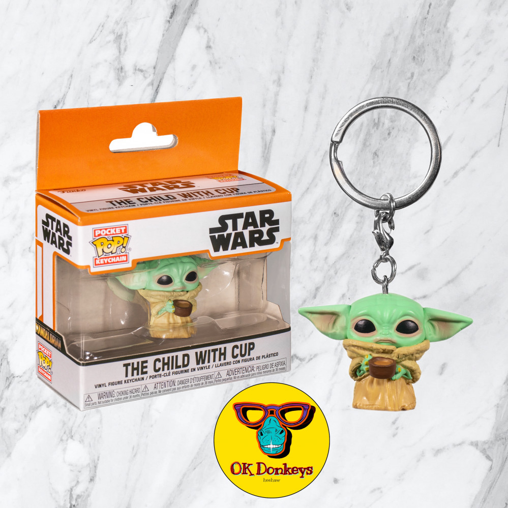 Funko POP!: Star Wars The Mandalorian The Child with cup Pocket POP keychain