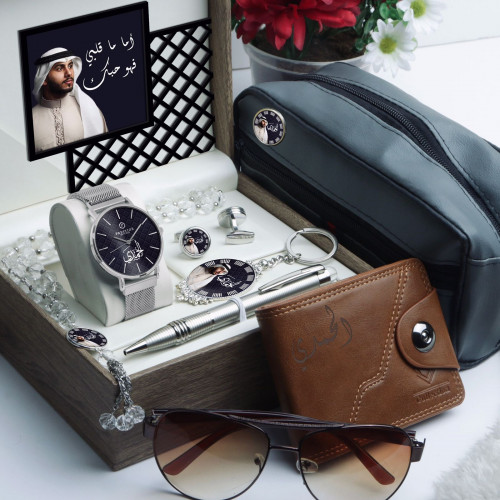 اطقم ساعات هدايا رجالي مع اكسسوارت رجالية تصميم حس...
