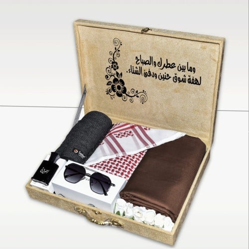 بكس رجالية هدايا قماش وشماغ تصميم حسب الطلب موديل...