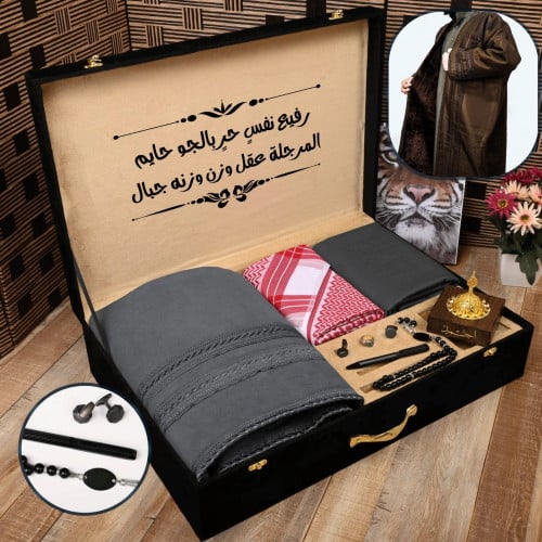 شتوي بوكس قماش شماغ فرو رجالي سلك الموديل HM-65006
