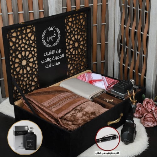 بوكس شتوي قماش شماغ فرو رجالي سلك الموديل HM-32290