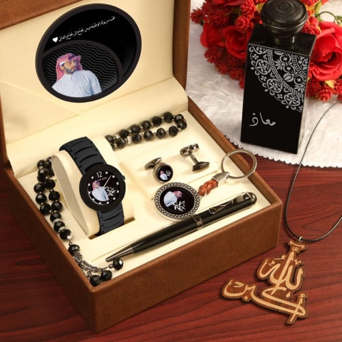 أطقم رجالية راقية ساعة مع اكسسوارات تصميم حسب الطل...