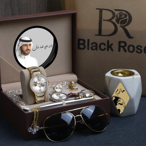 طقم ساعات رجالية فخمة مع مبخرة و مجموعة إكسسوارات...