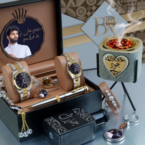 هدايا زوجية راقية بساعات نسائية ورجالية حديثة مع م...