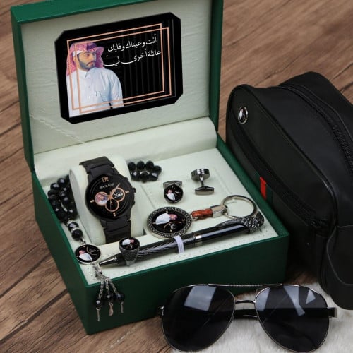 أطقم ساعات رجالية راقية مع مجموعة إكسسوارات أنيقة...