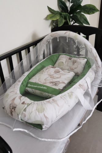 طقم سله(سله /مخده راس /لحاف /ناموسيه وتعليقه العاب)