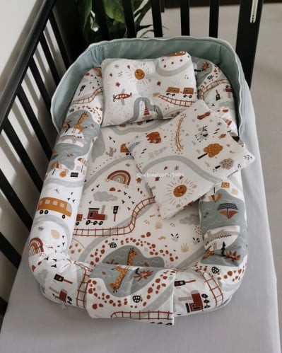 سرير متنقل/مخده راس/حقيبه صغيره