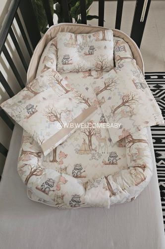 سرير متنقل /مخدة راس /حقيبه صغيره /لحاف