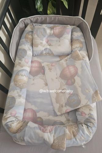 سرير متنقل /مخدة راس /حقيبه صغيره