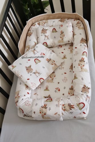 سرير متنقل/مخده راس/ حقيبه صغيره