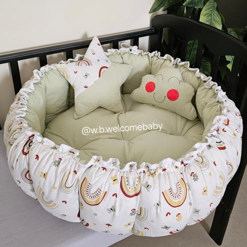 سله دائريه/مخده الغيمه /مخده النجمه /ناموسيه وتعليقه العاب