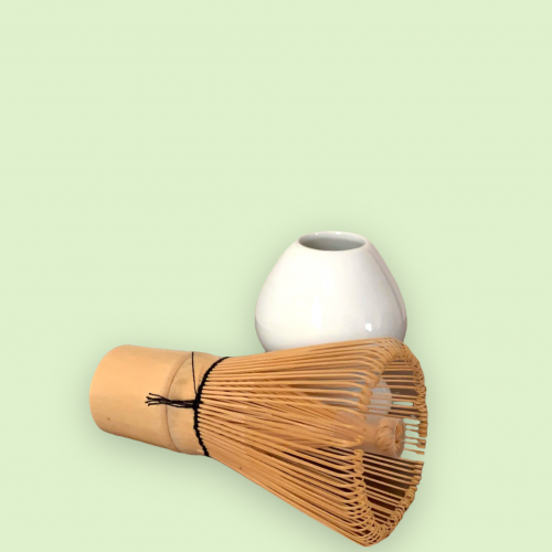 Bamboo whisk with matcha whisk Holder