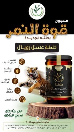 خلطة عسل رويال ( نصف كيلو ) يكفي شهر معجون قوة الن...