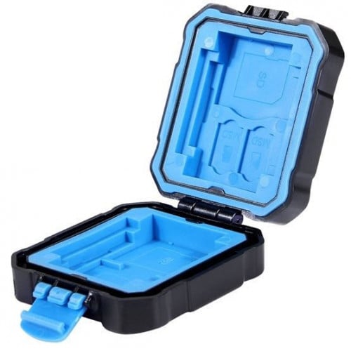 حقيبة حفظ بطاقات الذاكرة مضادة للماء ومقاومة للصدمات ومزودة بقفل اغلاق(كبس) لعدد 9 بطاقات